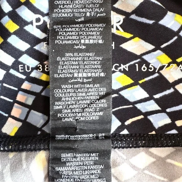 Sweaty Betty Power Gym Full Length Leggings in Blue Fluid Check Print Size 6 - Picture 11 of 11